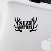 Size Matters with Antlers (Black) (Set of 2) Luxury Weatherproof