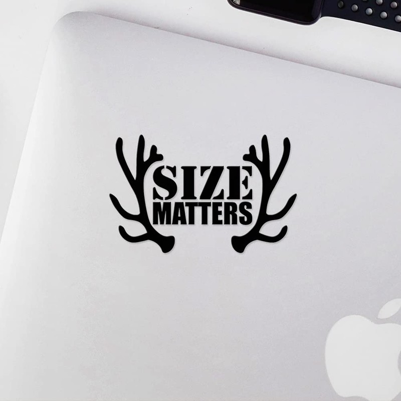 Size Matters with Antlers (Black) (Set of 2) Luxury Weatherproof