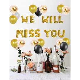JeVenis Set of 16 We Will Miss You Banner Office Work Party Retirement Party Decor Retirement Banner Going Away Party Decor Farewell Party Decorations Office Work Party Decoration