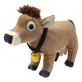 Wild Republic 18497 Vaca Con Cencerro Peluches cuddlekins CK Plüsch Alpenkuh mit Glocke, 30 cm, Braun