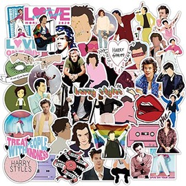 Huayao Pack of 50 Singer Harry Styles Waterproof Stickers for Laptop DIY Luggage Fridge Skateboard Decor Toy Graffiti Stickers