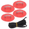 4pcs Inflatable Boat Kayak DRing Pad Patch Marine Fixed Buckle