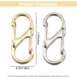 JazSwirl Anti Theft Zipper Clips, 20 Pack Alloy Gold Silver Zipper Locks for Backpacks Purses and Luggage, Travel Security Theft Deterrent Zippers Lock Clips for Bags (Gold + Silver)
