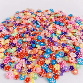 EHOPE Polyme Slices Nail Art Slices Fruits Slice for Nail Art and Cellphone Decorations（Plum Blossom Slices）