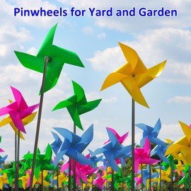 M METERXITY 1 Set Wind Spinner - 29.3 Inch Pinwheels for Yard and Garden,Apply to Garden Decor/Yard Decorations Outdoor/Backyard Decor/Yard Art (Rainbow Windmill)