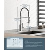 FORIOUS LED Kitchen Faucet with Pull Down Sprayer, Brushed Nickel