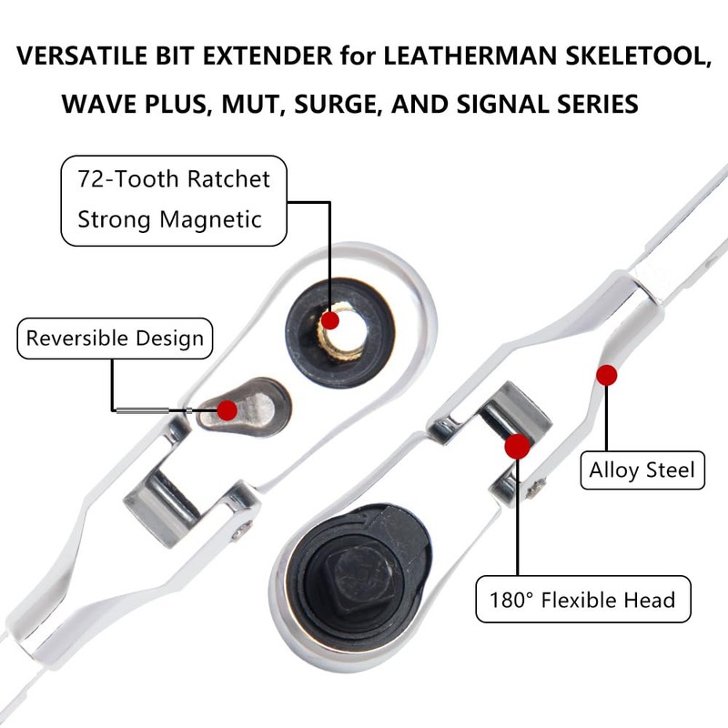 Cosmedge 2 in 1 Flex Head Ratchet Wrench for Leatherman