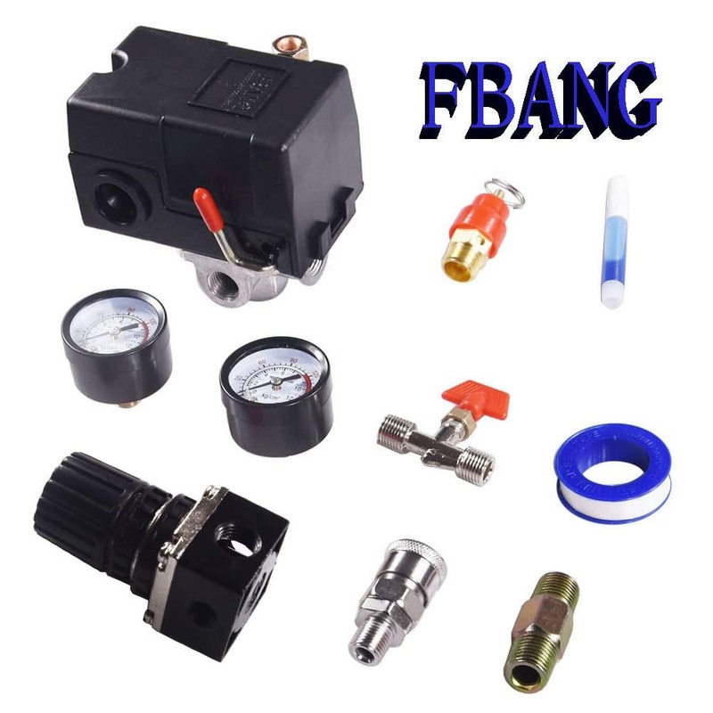 FBANG air Compressor Pressure Switch with Pressure Regulator, 90-120 PSI