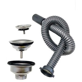 Salon Shampoo Bowl Complete Shampoo Bowl Drainage Assembly and Flex Pipe Drain Hose