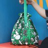 XINGNIAO Creative Graffiti Insulated Lunch Bag, Cotton Canvas Drawstring Bento
