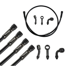 Motorcycle Brake Hose, Hydraulic Hose, Brake Line: Flexible 400-2400mm Length, Braided AN3 Hydraulic Hose, for ATV, Dirt Pit and Racing Motorcycles (1000mm)