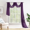 MIULEE Luxury Sheer Voile Elegant Topper Long Window Valance Solid