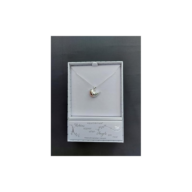 equilibrium Robins Appear Two Tone Silver Plated & Rose Gold