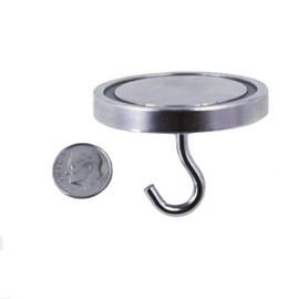 Super Strong 268 lbs Neodymium Cup Magnet 2" Round Base Mounting Magnet Used as Tool Holder with Hook, Strongest & Most Powerful Rare Earth Magnets by Applied Magnets