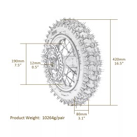 Unbranded 10" Rear Wheel 3.00-10 Tire & Rim Disc Pit Bike CRF50 XR50 Apollo SSR 70cc 110cc