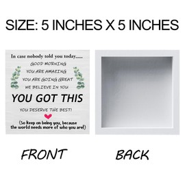 Hiagkmet Thank You Gifts for Women Men, Funny Home Office Decor Wooden Box Sign,Appreciation Inspirational Gift Ideas for Coworkers Friend, I Believe in You, You Got This