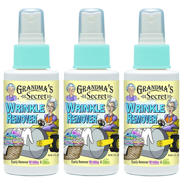 Grandma's Secret Wrinkle Remover Spray - Easily Removes Wrinkles & Odors - Wrinkle Release, Fabric Refresher Spray, Chlorine, Bleach and Toxin-Free - 3 Ounce, 3 Pack