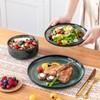 vancasso Starry 12 Pieces Dinnerware Sets for 4, Green Reactive