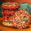 OUKEYI Pizza Shaped Pillow Funny 3D Giant Round Food Plush