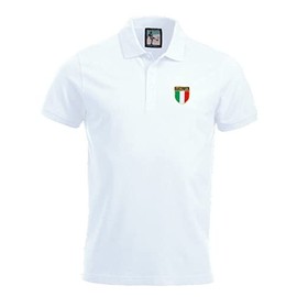 Italy 1960s Retro Football Polo Embroidered Logo