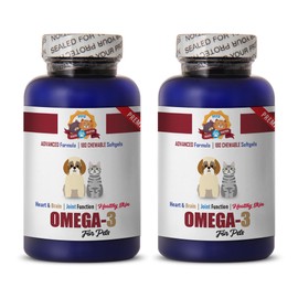 cat Allergy Relief - Omega 3 for Pets - CAT and Dog Treats - Premium Healthy Supplement - cat Immune System Support - 360 Softgels (2 Bottle)