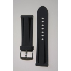 Offshore Rubber Dive Strap Black made to fit Panerai® Watches 20mm, 22mm, 24mm, 26mm  - 22mm