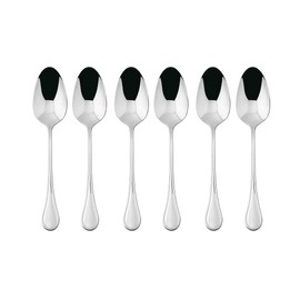 Sambonet Royal 52563A37 Set di Cucchiaini Moka, Caffè, Cucchiaini da Dessert Monoblocco in Acciaio Inox 18/10, Lavabile in Lavastoviglie, 6 pezzi