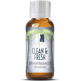 Clean & Fresh Scented Oil by Good Essential (Huge 1oz Bottle - Premium Grade Fragrance Oil) - Perfect for Aromatherapy, Soaps, Candles, Slime, Lotions, and More!