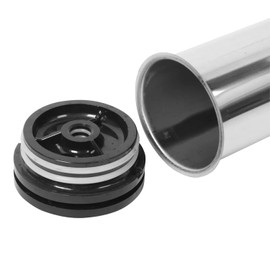 Ozmosis 4"x21" Premium Stainless Steel RO Membrane Housing Pressure Vessel, 300psi, 3/4" FNPT Feed and Drain Ports, 1/2" Permeate Ports, Double O-ring Caps and Brackets included
