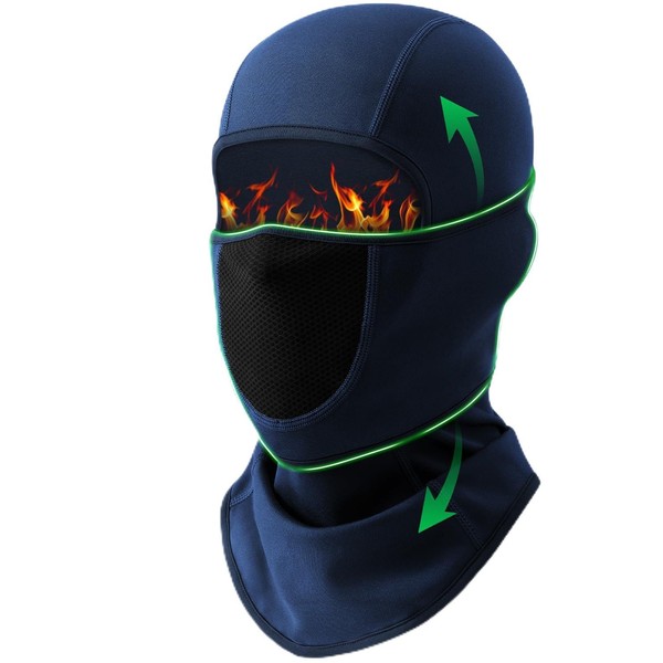 Balaclava Face Mask with Breathable Mesh, Moveable Design Ski Mask