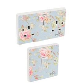 the grafix studio Shabby Chic Light Switch & Double Socket Sticker Vinyl/Skin cover sosw28
