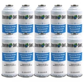 Enviro-Safe Refrigerants, Inc. R 134a Refrigerant Replacement Cans- Coldest Refrigerant for Auto - 10 Pack