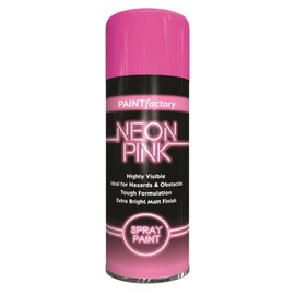 Paint Factory Spray Paint 200ml Extra Bright Matt Finish (Fluorescent Neon Pink)