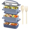 OITUGG 3 Layer Lunch Box Adults - 2200ml Multi Compartment