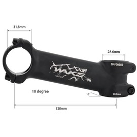 CYSKY 10 Degree Stem 31.8 60 mm/70 mm/80 mm/90 mm/100 mm/110 mm/120 mm/130 mm MTB Stem Mountain Bike Handlebar Stem for Bicycle, Road Bike, MTB, BMX, Cycling