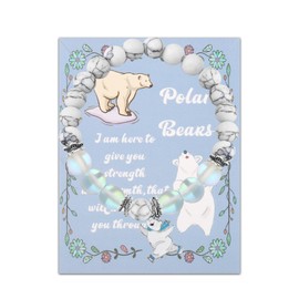 FUSTMW Polar Bear Bracelet for Women - North Pole Animal Jewelry Gifts for Bear Lovers, Large, Copper, No Gemstone