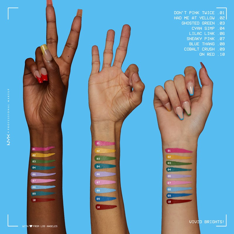 NYX PROFESSIONAL MAKEUP Vivid Brights Liquid Liner, Smear-Resistant Eyeliner with