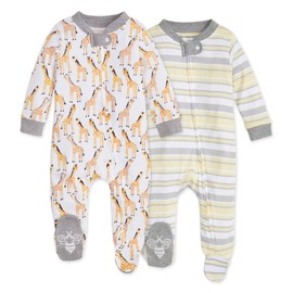 Burt's Bees Baby Baby Boys Ly28091-htg-9m Toddler Pyjamas Giraffes 2 Pack 9 Months, Giraffes Pack of 2