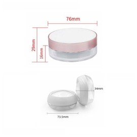 zaoalife 15g/20g Portable Loose Powder Container Makeup Case Plastic Empty Travel Powder Container Refillable Powder Box DIY Makeup Powder Case