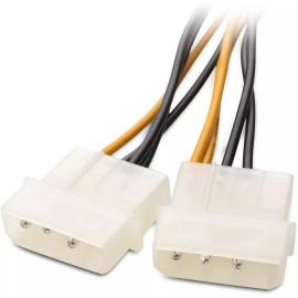 Molex Cable Matters 2-Pack 8-Pin PCIe to Molex (2X) Power Cable 4" NEW