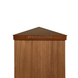 8x8 Copper Post Cap (8.0") │ Copper Coated Aluminum Pyramid Style Metal Top for Outdoor Fences, Mailboxes & Decks, by Atlanta Post Caps