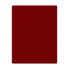 LINDNER Das Original Velourseinlage, dunkelrot, mit 42 runden Vertiefungen für Münzen mit Ø29,5 mm