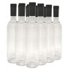 nicebottles Plastic Wine Bottles & Screw Caps, Clear, 750ml - Pack of 12