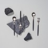 Lia Color Tea Spoon Fork 4-Piece Set Black / 리아