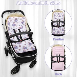 LAT Baby Seat Cover for Prams, Double-Sided Seat Cover Buggy, Universal Pram Buggy Insert for Toddlers, 78 x 33 cm (Fuchs-Planet)