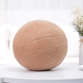 CASAGOOD 12 Inch Round Ball Hugging Pillow Stuffed Ball Plush Toy Soft Plushies Ball Throw Pillows Kids' First Ball Plush Toys for Home Decor Or Gift for Kids and Lovers (Beige)