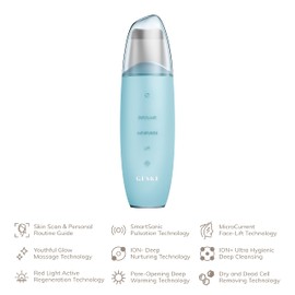 GESKE SmartAppGuided™ MicroCurrent Skin Scrubber & Blackhead Remover, 9 in 1, Skincare Tools, Face Cleaning, Anti Ageing and Cleansing, Professional Face Tightening, Blackhead Remover