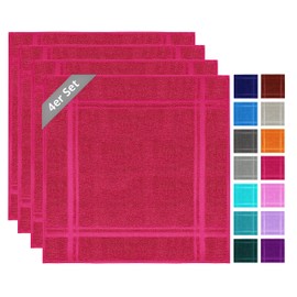 Lashuma London Cotton Dish Cloths Set Red Rhubarb 50 x 50 cm