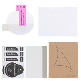 sourcing map 2pcs Watch Glass Screen Protectors 35mm HD High Definition Anti-Scratch Waterproof Ultra-Thin TPU Universal Smartwatch Screen Protective Film with Cloth Sticker Scraping Card