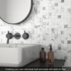 VAOVI Peel and Stick Self-Adhesive Marble Mosaic Wall Tile Backsplash